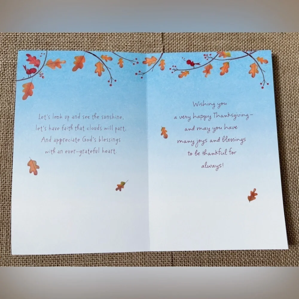 Lets Be Thankful Thanksgiving Card Woodland Animals Cottage Core Junk Journaling